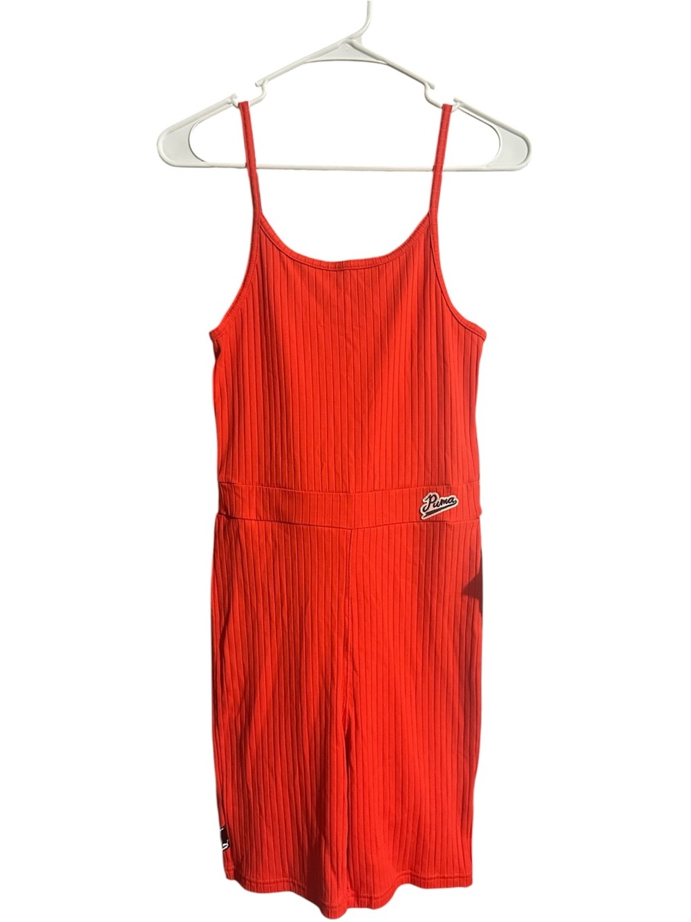 Puma Ribbed Sleeveless Romper Orange Size Small